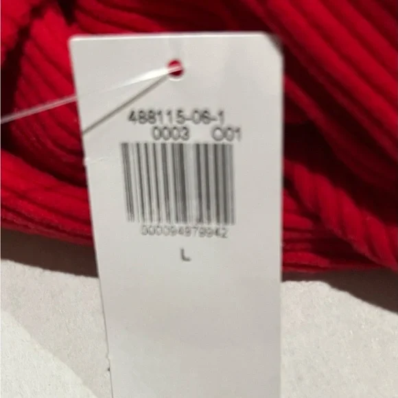 Old Navy NWT Women’s Vibrant Red Rib-Knit Long Sleeve Crew Neckline Shirt SIZE L - Picture 6 of 8